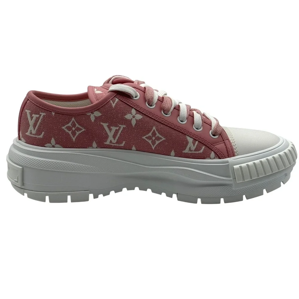 NEW Louis Vuitton Squad Ankle Sneaker Pink‎ Monogram Size 39 Luxury NWOB